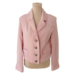 Cabi Light Pink Red Collared Jacket Amelia Blazer Sz M